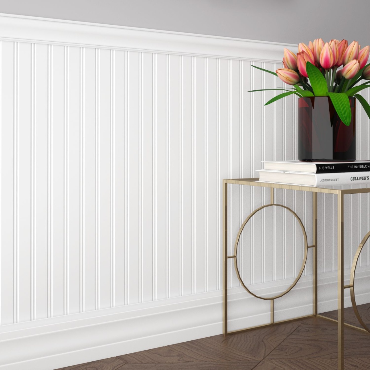 Стеновая панель Ultrawood Wain 0001 под покраску (грунт) 181х816х6 мм